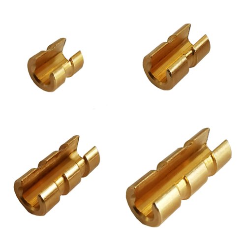 ZOEKO Bow String Nocking Points Bowstring Brass Nock Point Archery Accessories, Speed Nocks for Recurve and Compound Bow (8 Pieces) (ID:0.125", OD:0.250", Length:0.640")