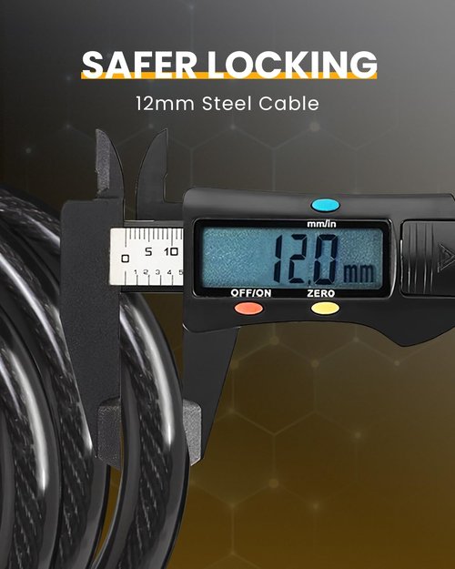 Everyfun Bike Lock Cable with Combination,High Security 5-Digit Resettable Combination Bicycle Lock Anti-Theft, Scooter Lock with Mounting Bracket for Bikes and Scooters(Black)