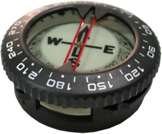 Scuba Choice Diving Compass Module - Glow in The Dark, Aluminum, 80M Max Depth, Portable, 25° Tilt, Compact & Durable - Reliable Underwater Navigation, Gear Divers, Marine Navigation Tool