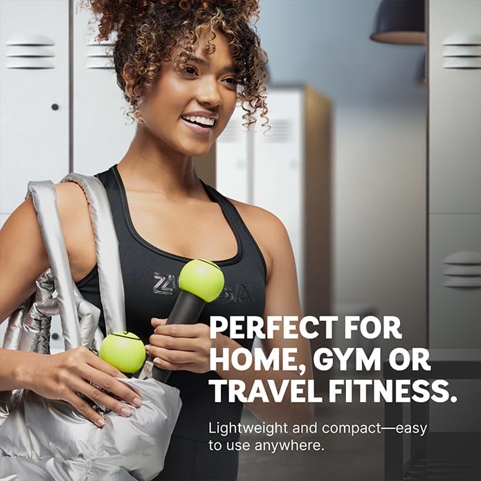 Zumba 2.5 lb Dumbbells Set of 2 - Hand Weights for Women, Dumbbells for Women at Home, Workout Weights Dumbbells Set, Purple Exercise Weights - Small Weights for Women, At Home Fitness
