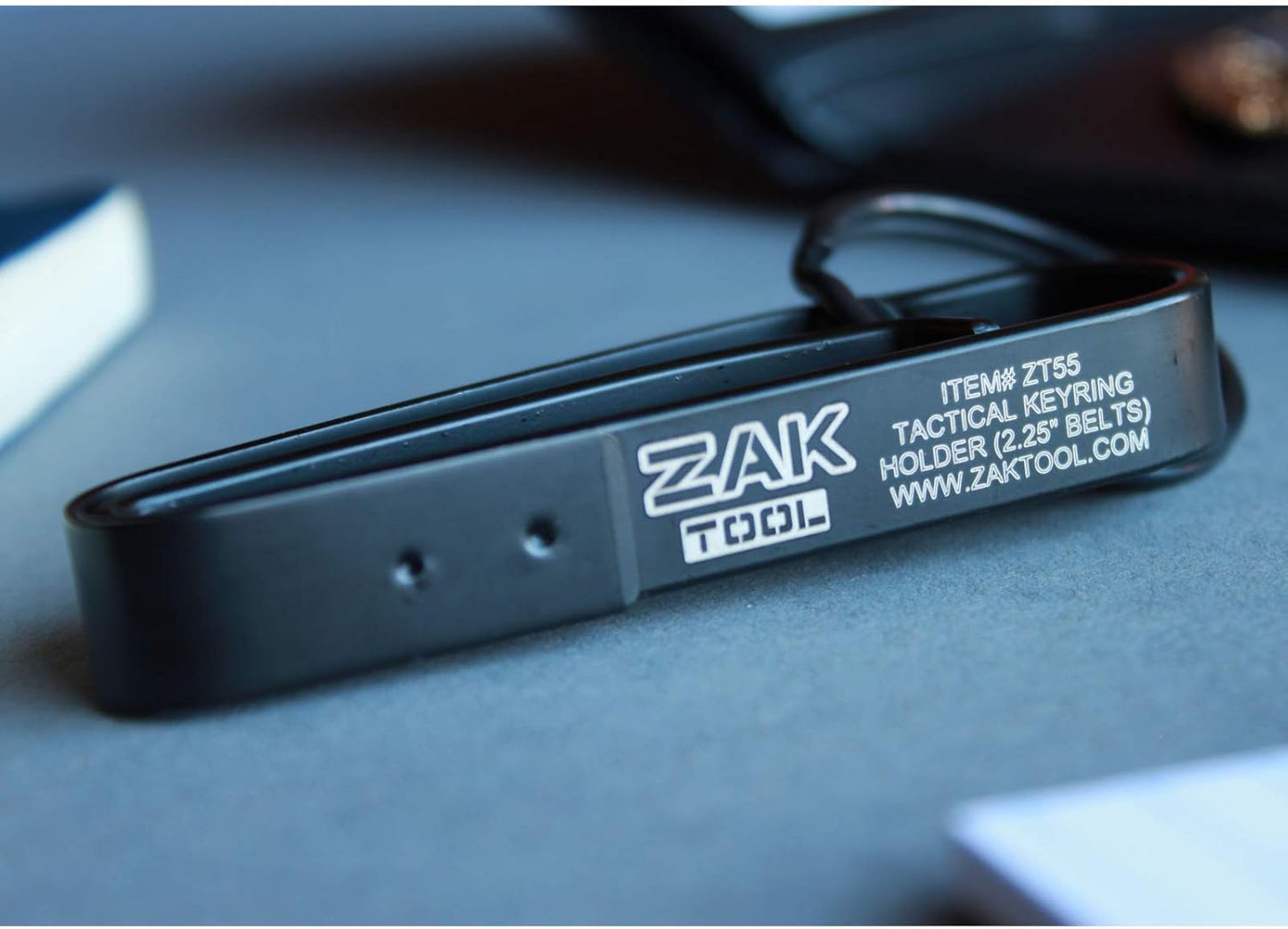 ZAKTOOL Police ZT55 Tactical Stealth Black Extreme Duty Key Ring Holder