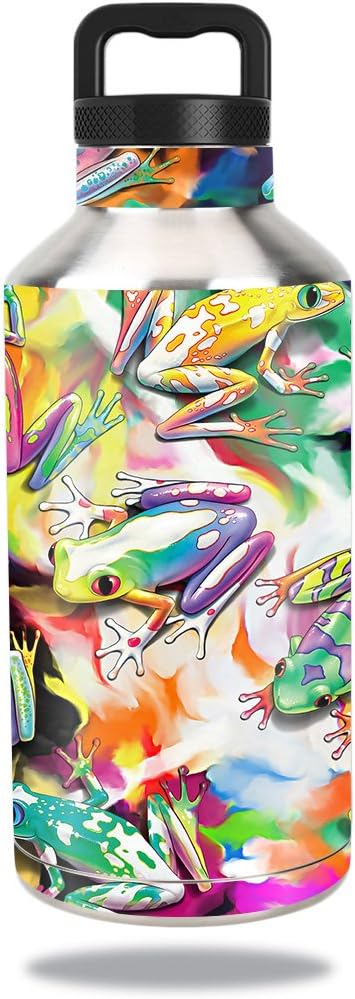 MightySkins Skin Compatible with Ozark Trail Water Bottle 64 oz wrap Cover Sticker Skins Rainbow Explosion