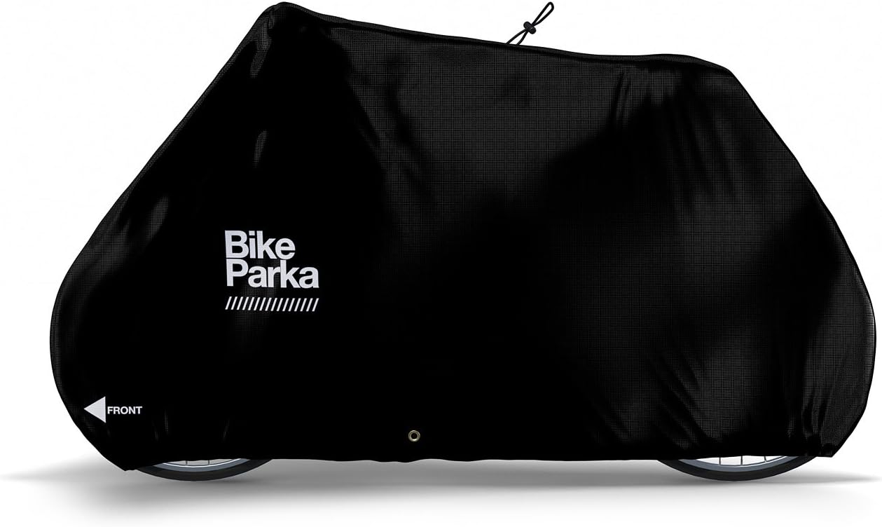 Stash Bike Cover - Lightweight, Waterproof & Durable Protection from Rain & Snow - Adjustable for Any Bike for Indoor/Outdoor Use, Stuff Sac Included (Ciel Blue)