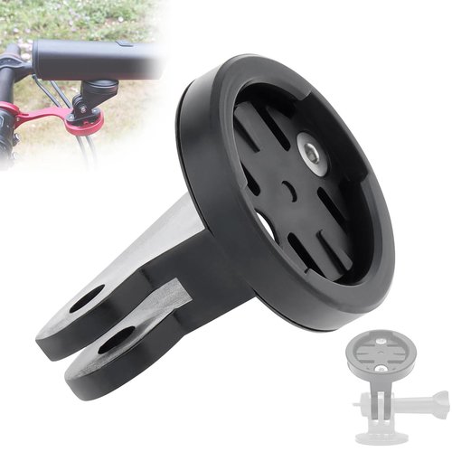 Tobefore Lightweight Bicycle Camera Adapter Mount - Compatible with Garmin Bike Computer, Go Pro Handlebar Mount, 20mm Spacing Universal Action Camera Accessory (Black)