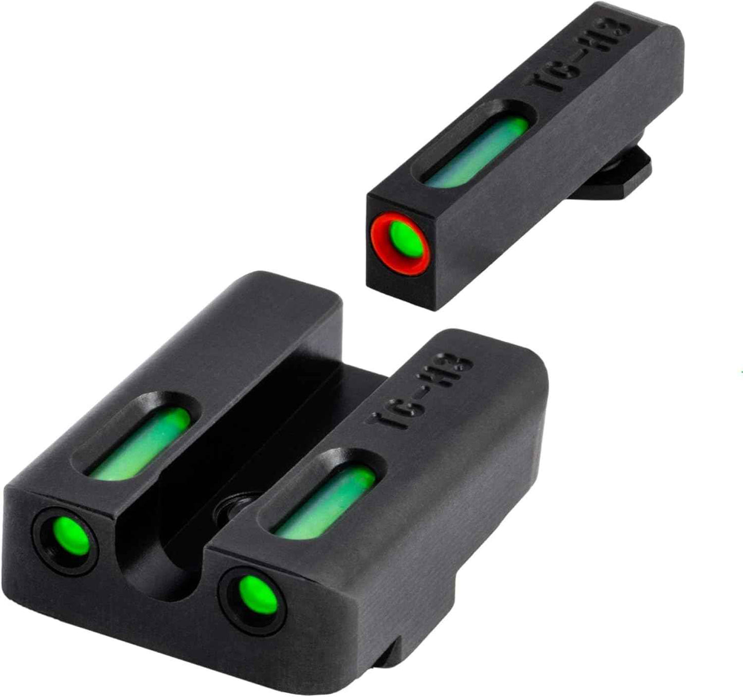 Truglo TFX PRO Night Sight for Handguns - Glowing Tritium & Fiber Optic, Compact & Durable