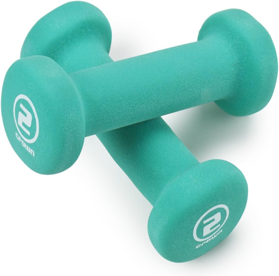 Neoprene Body Sculpting Hand Weights - 1 Pair for Home Workouts | Crown Sporting Goods