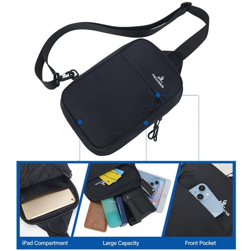 Peicees Small Sling Bag for Women Men Trendy Casual Phone Chest Bag Waterproof Crossbody Daypack, Orange
