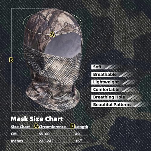 Breathable Mesh Face Mask for Men and Women - UV Protection & Windproof Balaclava