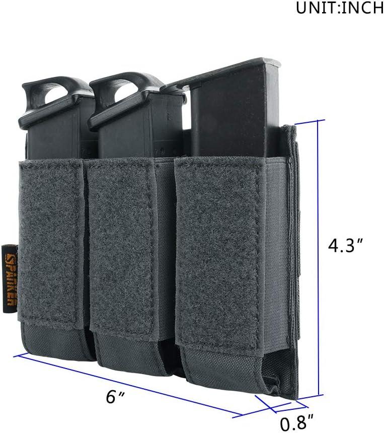 EXCELLENT ELITE SPANKER Tactical Open Top Double/Triple Pistol Mag Pouch for Glock M1911 92F Magazines 40mm Grenade