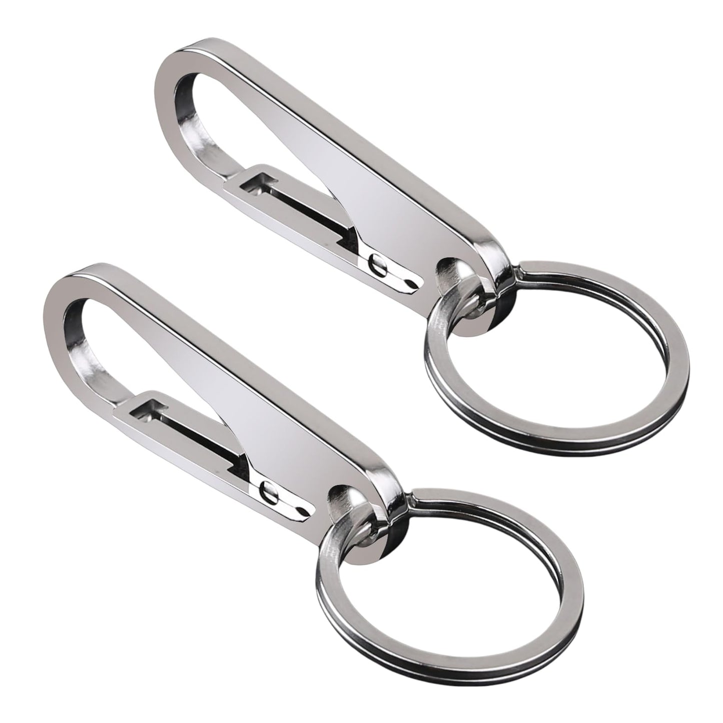 Augoing Keychain,Carabiner Clip Key Ring with Quick Release,Heavy Duty Car Key Chain Fob Holder for Men and Women,Stainless Steel Belt Loop Keyring