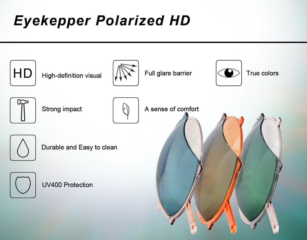 Eyekepper TR90 Unbreakable Sports Polarized Half-Rimless Bifocal Sunglasses