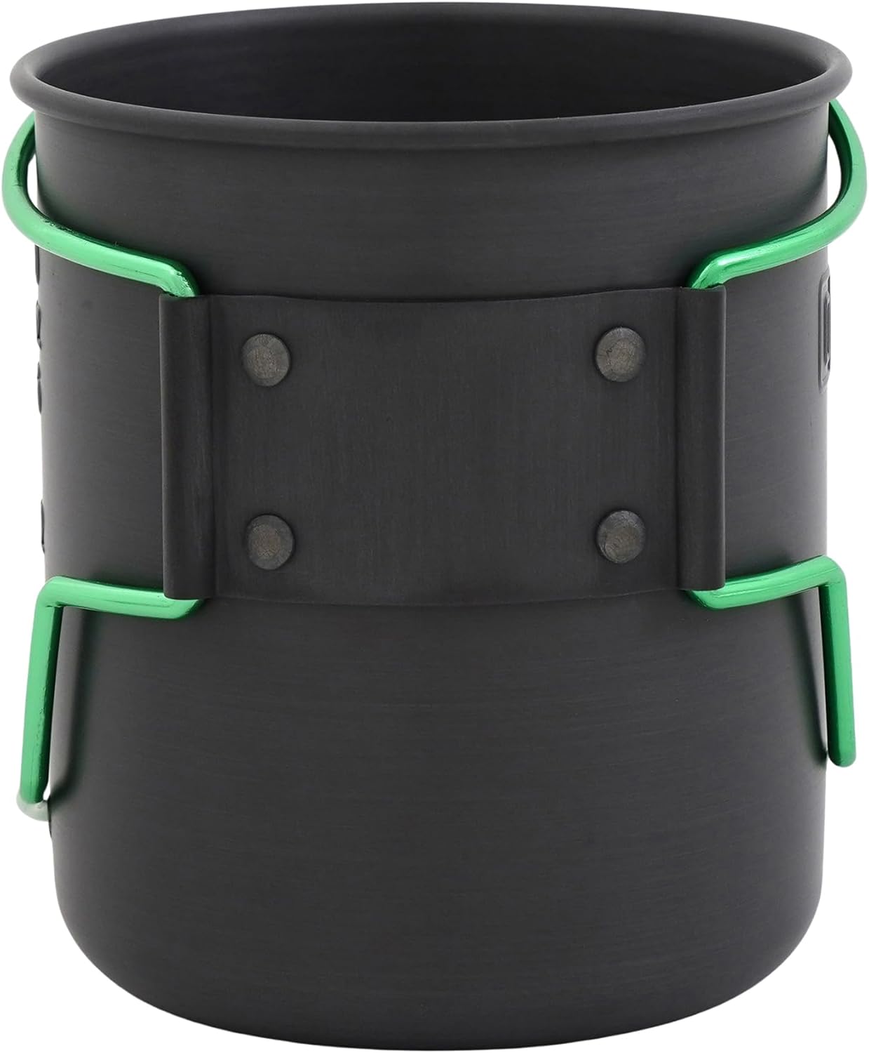 Olicamp Space Saver Camping Mug with Colored Grip, Nests Nalgene Bottle Inside, Lightweight and Compact, Perfect for Camping and Backpacking, Black