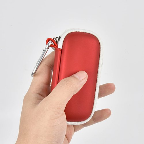 Case Compatible with KardiaMobile 6-Lead/for 1-Lead/for KardiaMobile 6L Max Personal EKG Monitor, Heart Rate Moitor Storage Holder - Red(Bag Only)