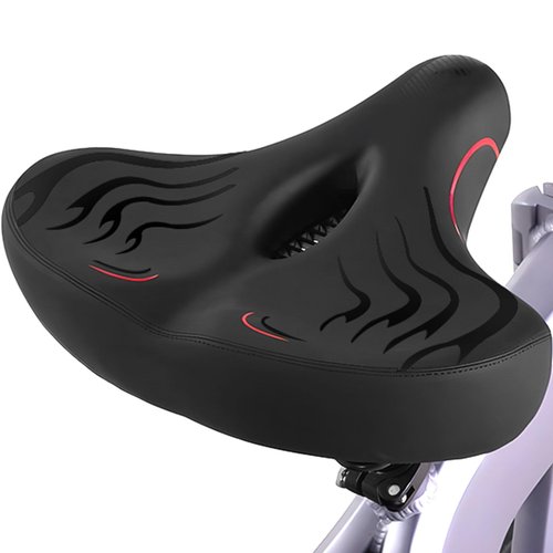 Haoqi Bike Seat Cushion for Men & Women Oversized Bike Saddle Compatible with City, Electric, Stationary, Peloton, MTB, Racing Bikes, Wide Winged, Padded, Waterproof, Shock Absorbing, Universal