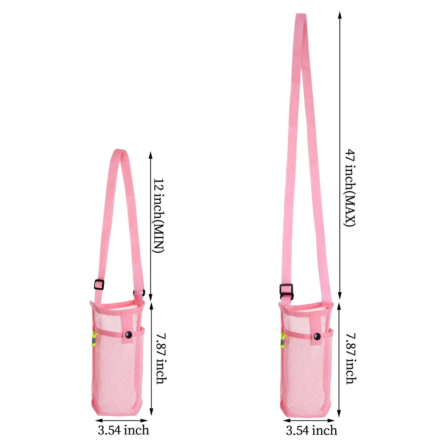 3Pcs Water Bottle Holder with Strap Water Bottle Carrier with Adjustable Shoulder Strap Water Bottle Sling Bag for Outdoor Hiking Camping Walking Travel Water Bottle Sleeve, Black, Dark Blue and Pink