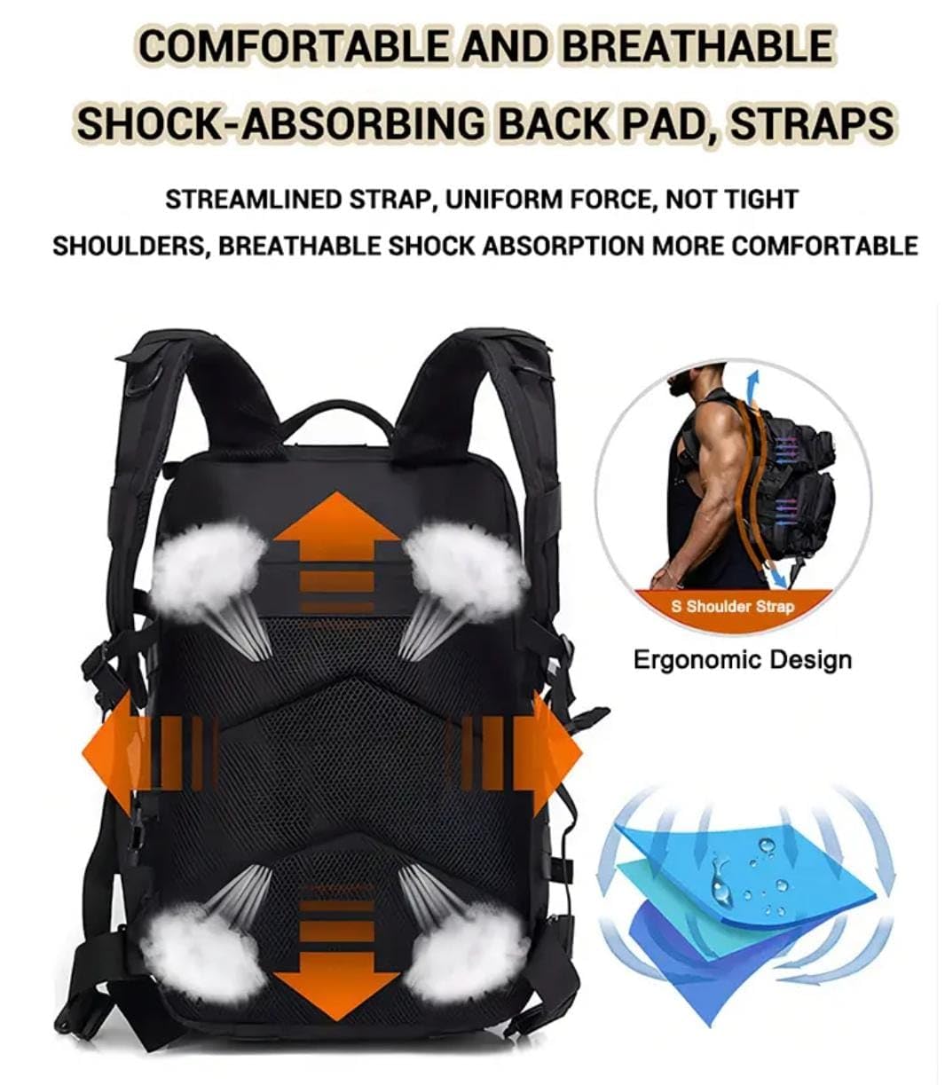 Fifarise 900D Oxford Military Tactical Backpack Molle Army Assault,3 days pack bug out Bag for Photographer,Hicking,Treeking,Travel (Black CP)