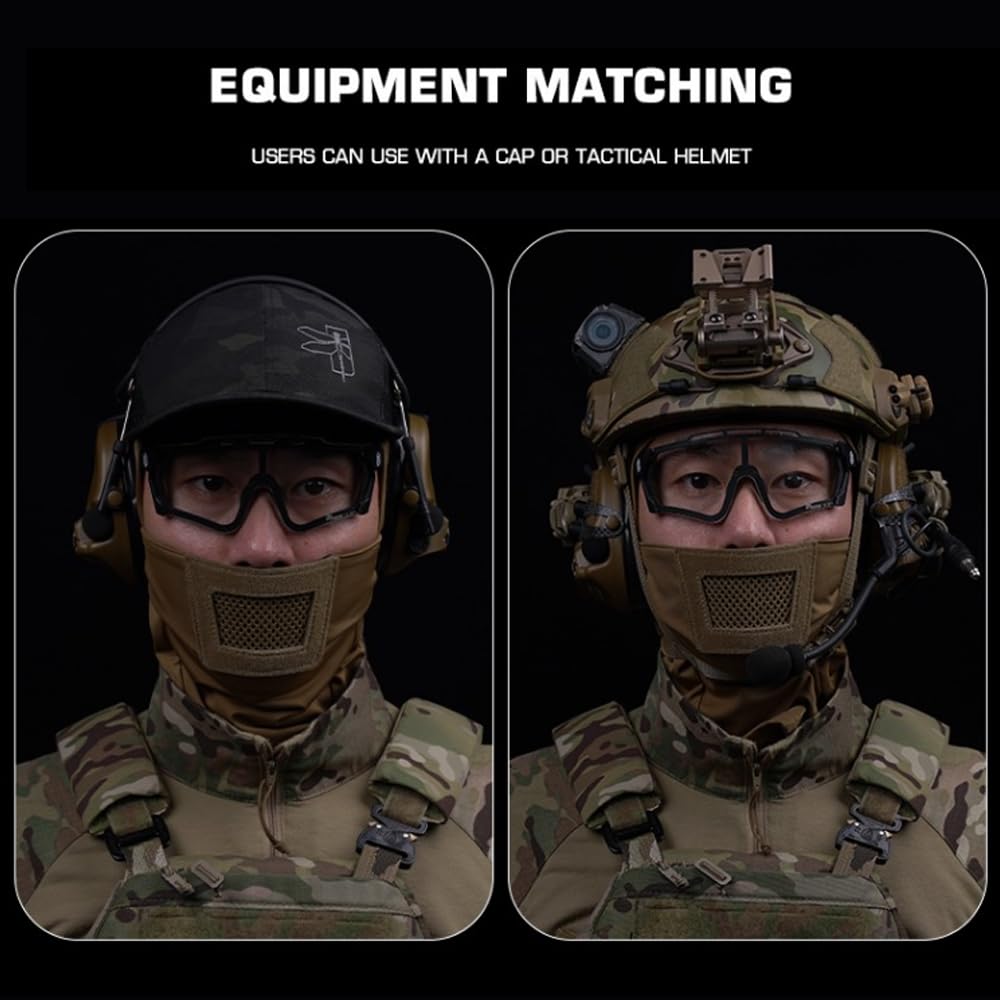 Full Face Mask Balaclava, Tactical Mask Hood Headgear,Combine with Helmet/Airsoft Mask