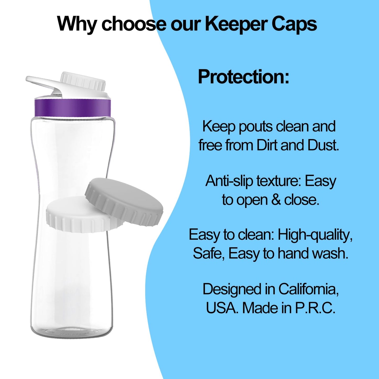 GFYYBKJ 2 Pack Keeper Caps for Cirkul Water Bottle, Compatible with Cirkul Flavors Cartridges, Accessories for Cirkul, Essential for Circle Water Bottle, Replacement Lid Cap for Cirkul Water Bottle