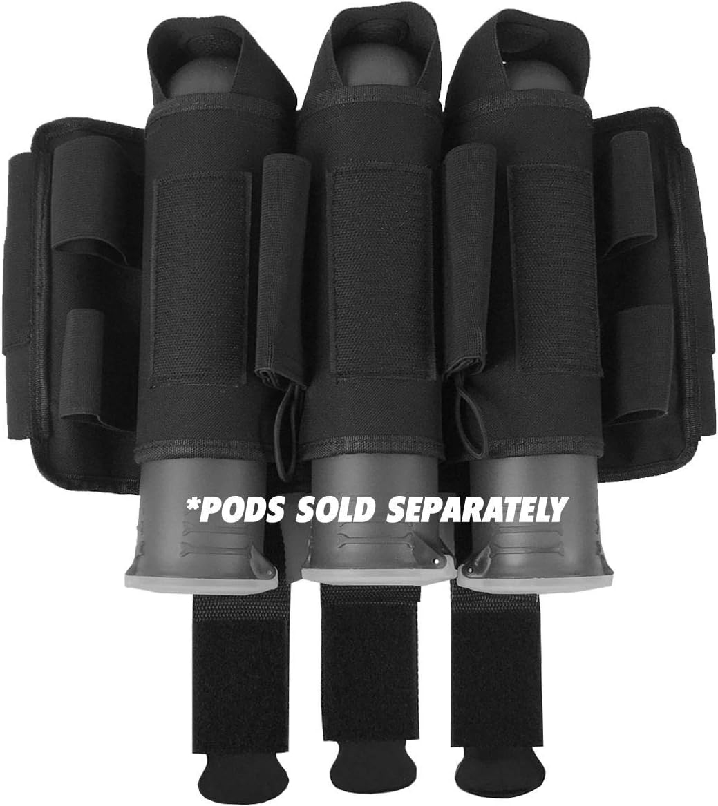 Maddog Pro 3+2 Paintball Harness Pod Pack | Pod Ejection | Adjustable Elastic Velcro Belt