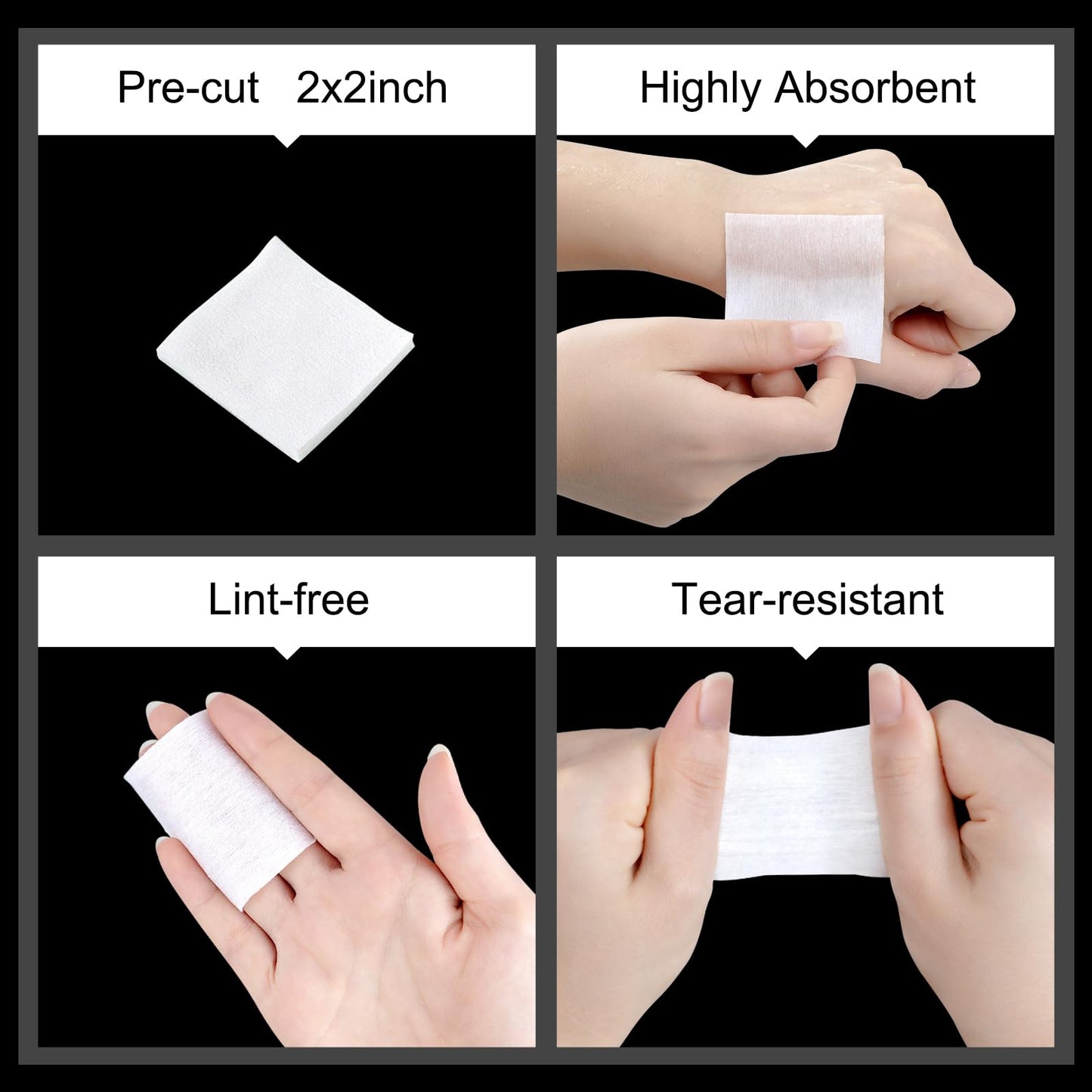 800 Pcs Gun Cleaning Supplies, 2x2 Inch Cotton Patches and 6 Inch Cotton Swabs, Highly Absorbent and Lint-Free Universal Cleaning Kit for Comprehensive Gun Maintenance