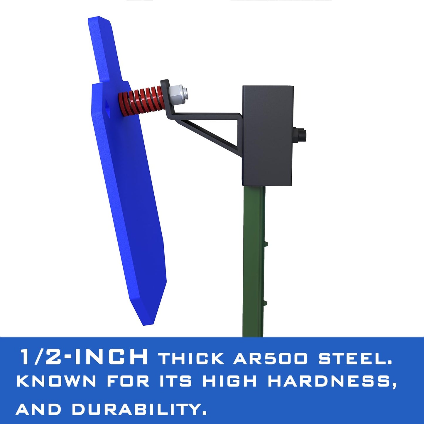 Atflbox AR500 Steel Target for Shooting, 1/2 inch Thick Metal Target with T-Post Target Hanger, High Caliber Torso Silhouette Metal Target for Precision Shooting (A- T7x12 inch with Target Hanger)