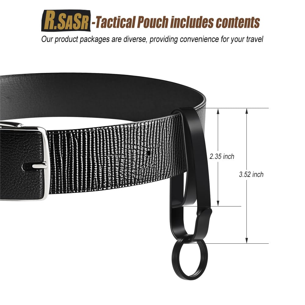 4 Pack Tactical Pouches, Molle Pouches for Backpacks, Molle Water Bottle Pouch, Backpack Attachments (Black)