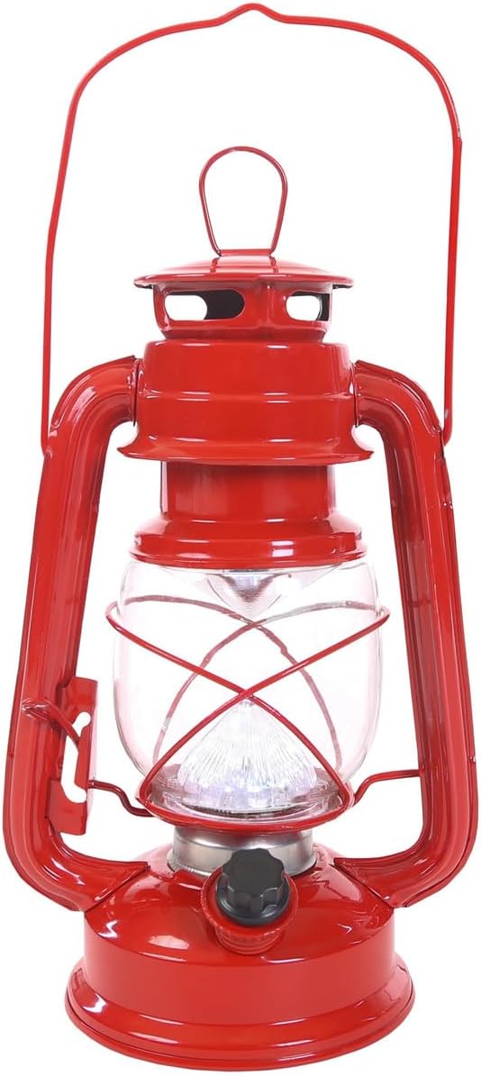 Stansport 9-Inch LED Lantern - Bright Red Camping Light for Outdoor Adventures