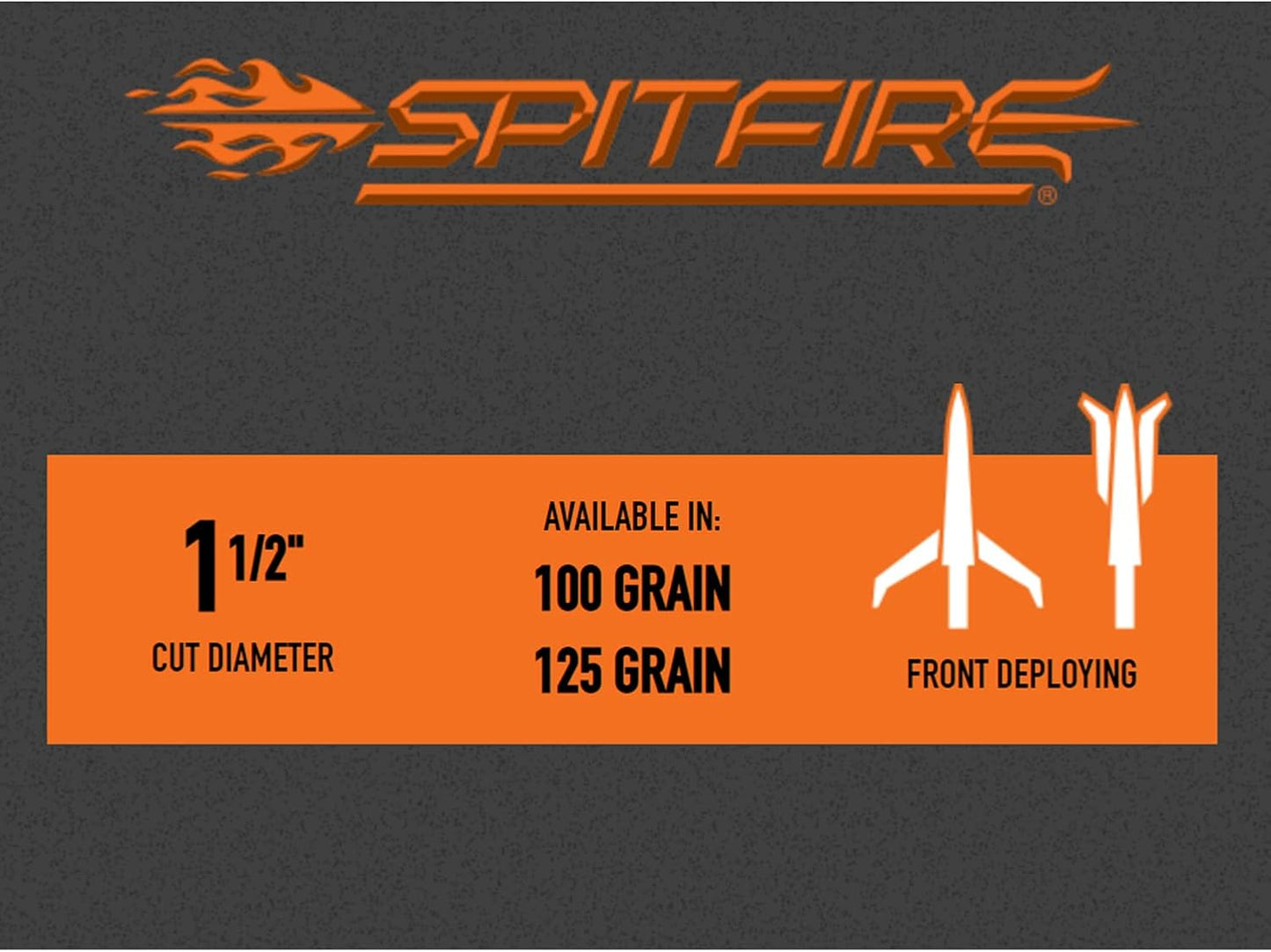 New Archery Products Spitfire 3-Blade Durable Precise Front-Deploying Archery Bowhunting Mechanical Broadhead - 3 & 4 Pack