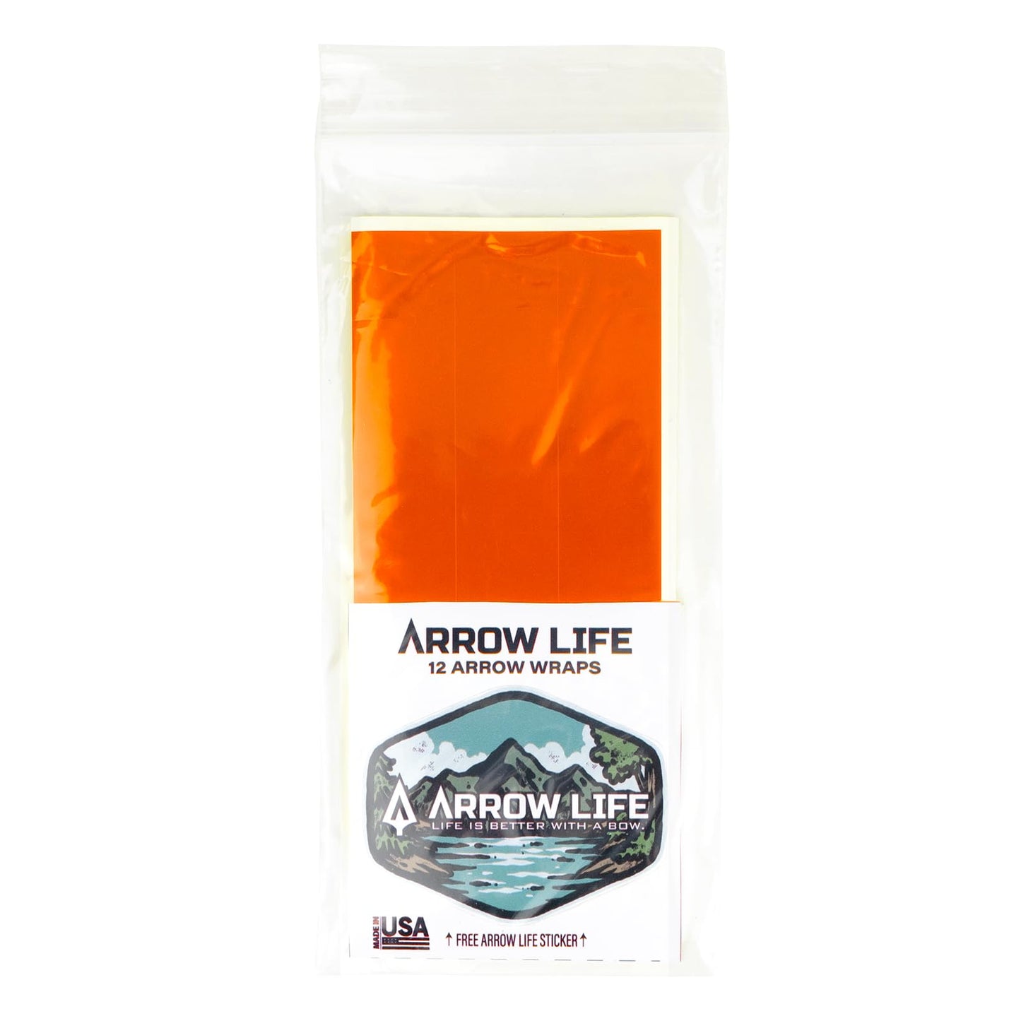Arrow Life 6" Arrow Wraps 12 Pack Orange 1" Width