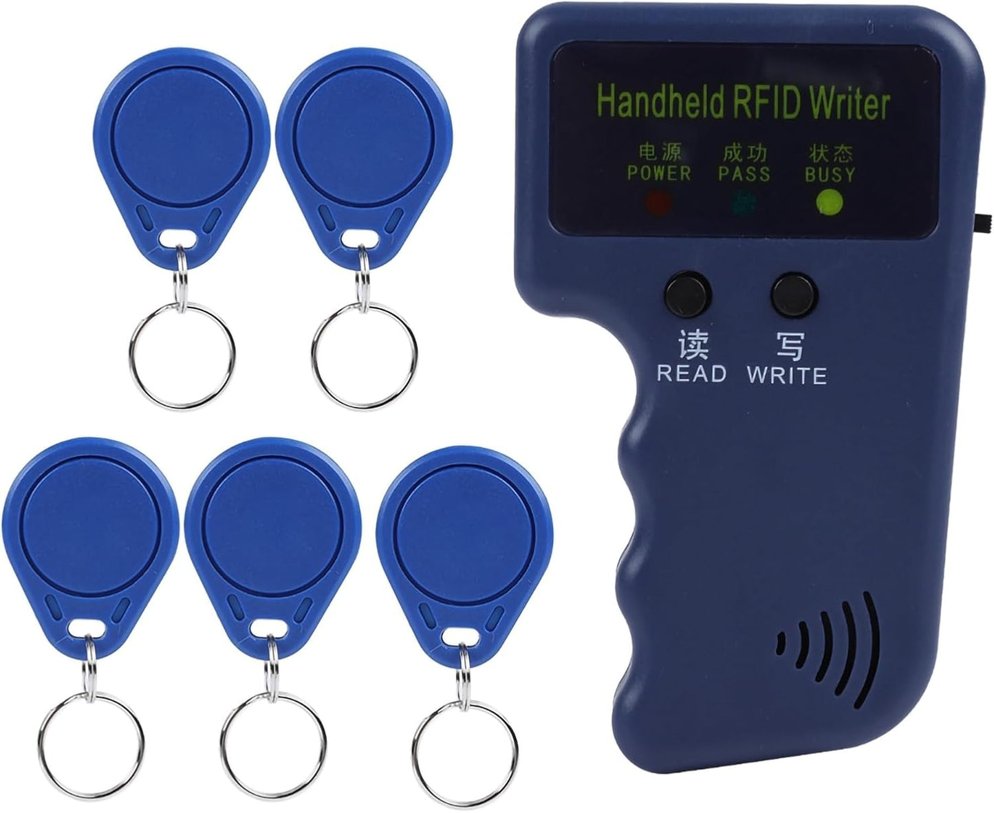 Card Writer Duplicator for 125KHz ID Cards Portable Handheld Device Supports T5577 EM4305 TK4100 Chips No PC Required for Fast Cloning