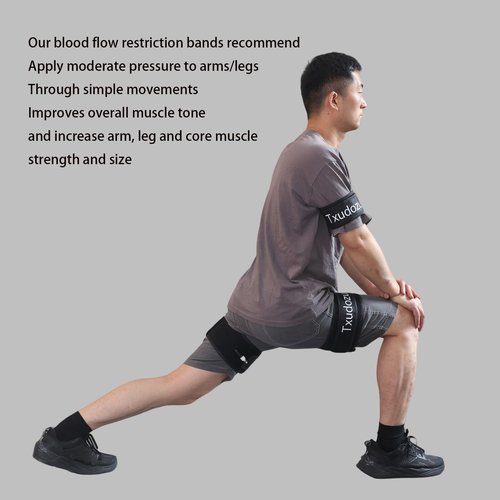BFR Blood Flow Restriction Bands Complete Set, No Weight Lifting Required, Precision Pump to Apply Precise Pressure, Muscle Training, Suitable for Arm and Leg Occlusion Bands, Compact Suitcase