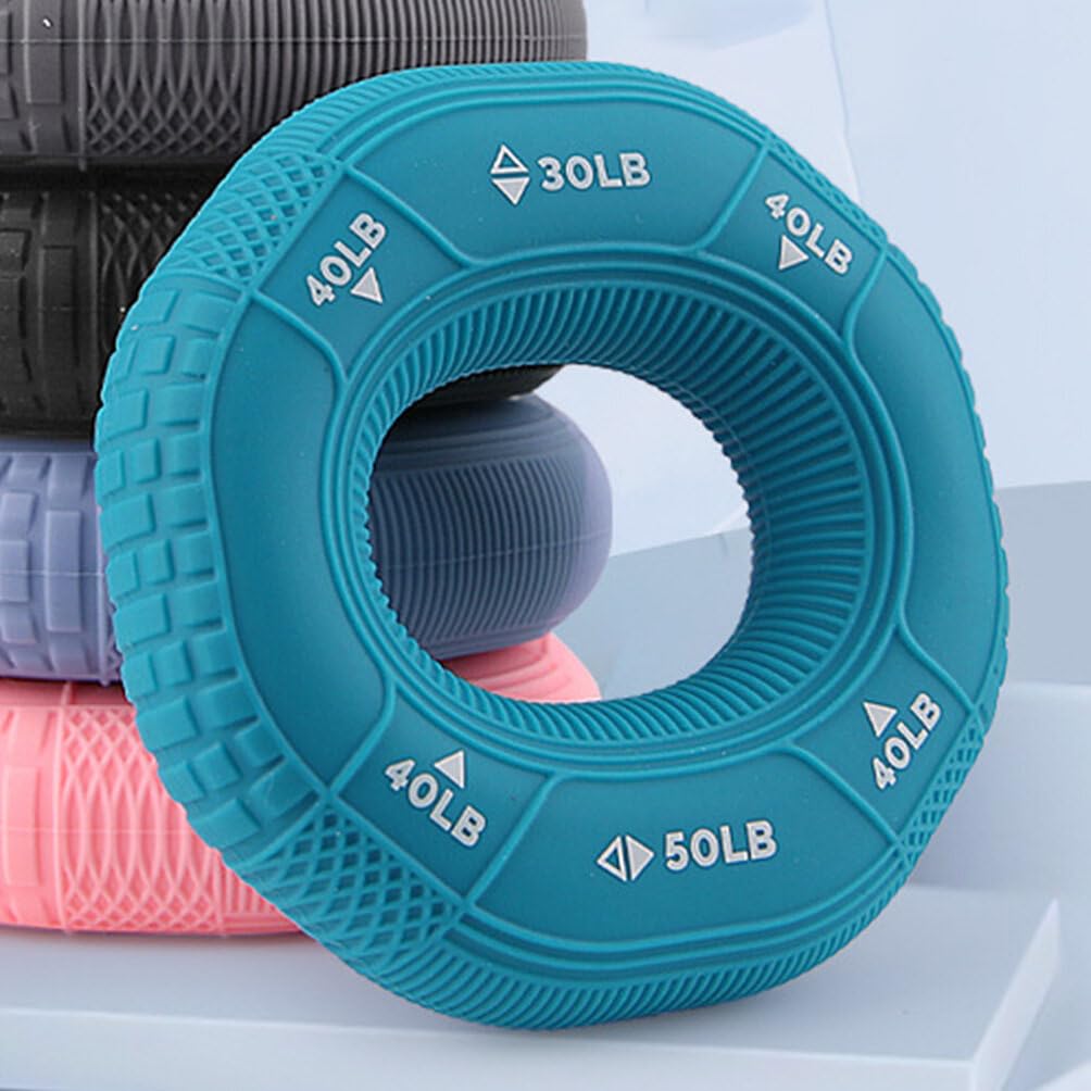 GANAZONO Hand Strengthener Grip Ring Forearm Trainer Gripper Donut Finger Training Exerciser Silicone Squeezer Gripper Hand-muscle Wrist Developer for Home Gym Exercise Equipment