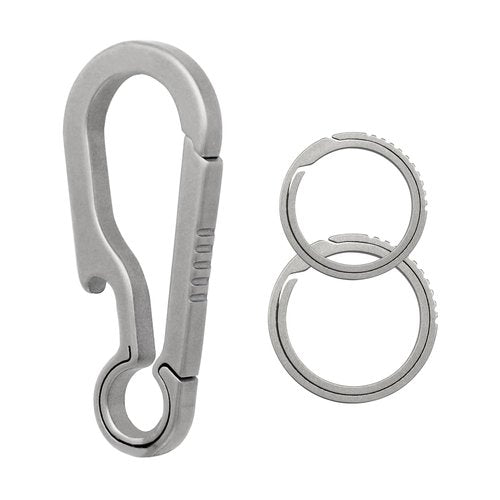 PJYTAC Titanium Carabiner Clip Small Hook EDC Small Heavy Duty Keychain Clips Anti-Lost Quick Release Key Chain for Keys Bottle Opener Keychains