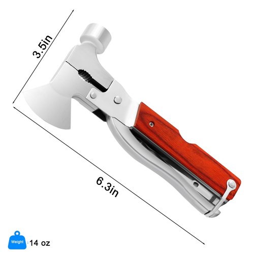 MYWERO - Multi-Purpose Outdoor Tools, Camping Gear Multi-Tools, 16-in-1 Camping Accessories Multi-Tool Hammers, Easy to Carry Camping Tools Including Hammers, Pliers, Bottle Openers, etc.