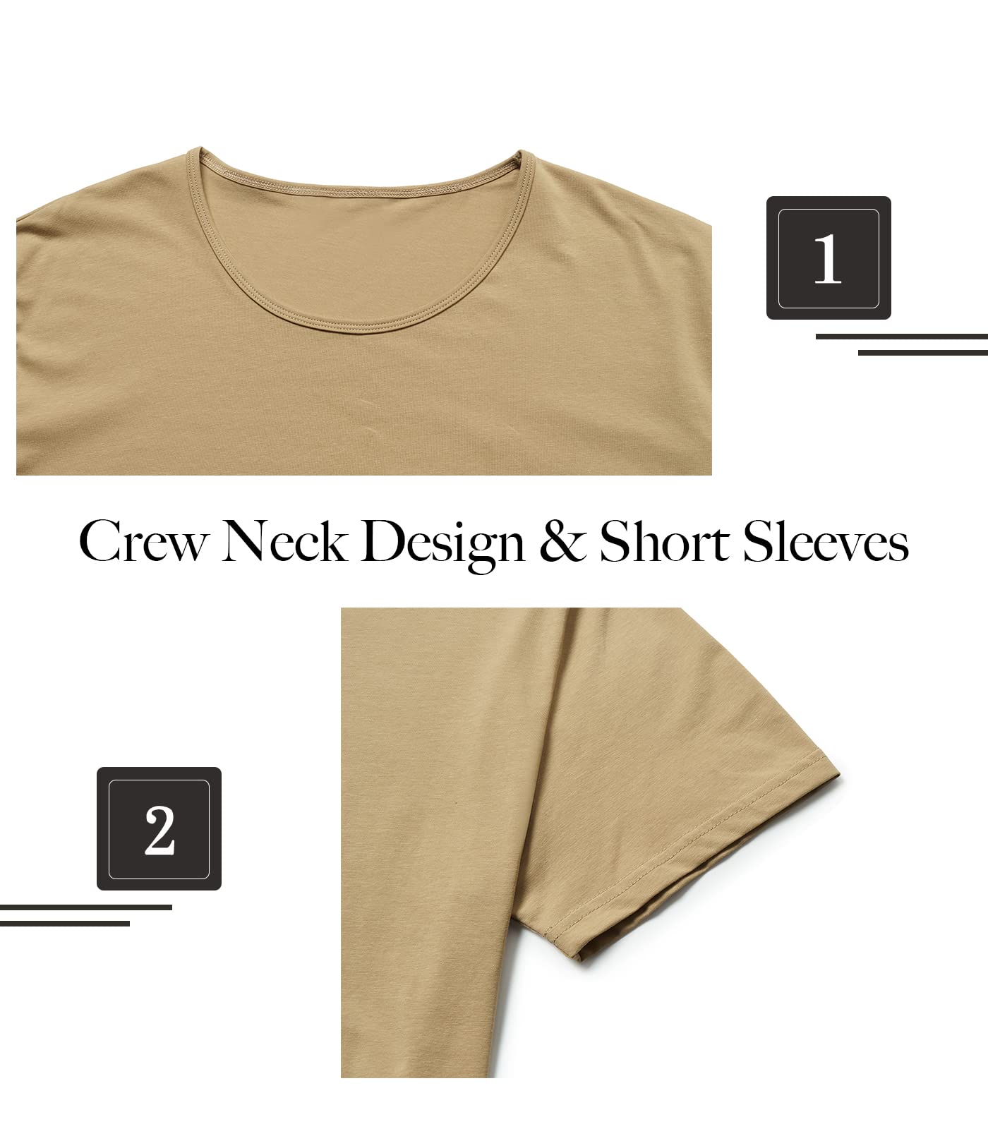 Athlemon Mens Long Shirts for Men Extra Long T Shirts Mens t-Shirts Longline Hipster Reflective Line Scallop Tees