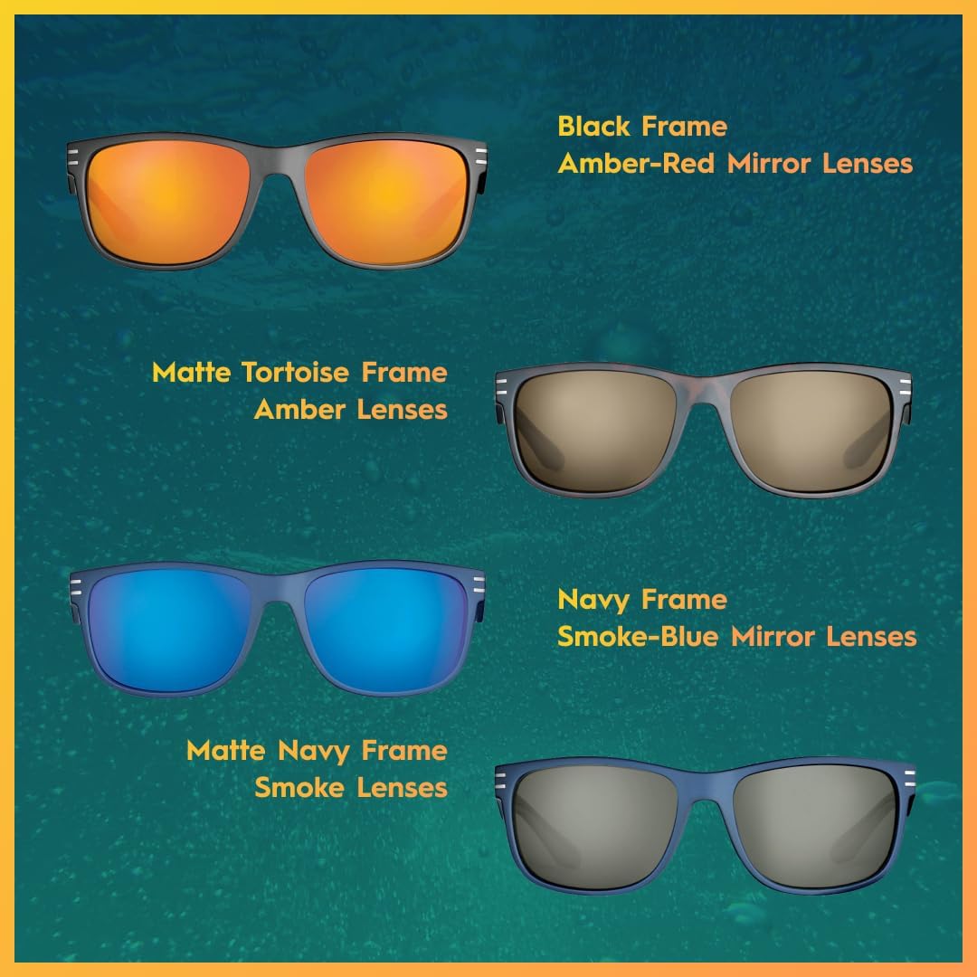 Flying Fisherman Double Header Polarized Sunglasses with AcuTint UV Blocker for Fishing and Outdoor Sports