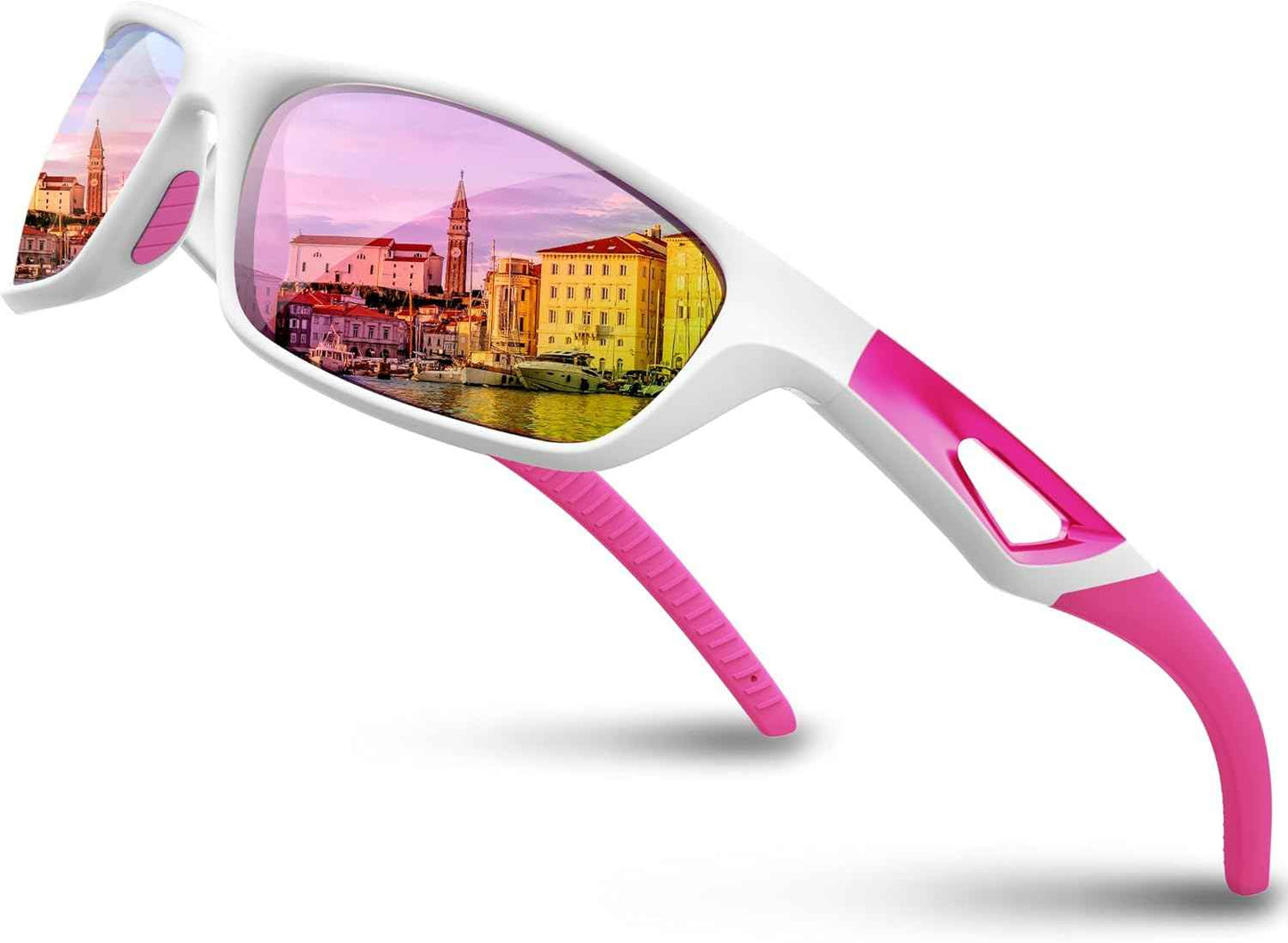 RIVBOS Polarized Sports Sunglasses for Men & Women - TR90 Frame for Cycling, Fishing, Running