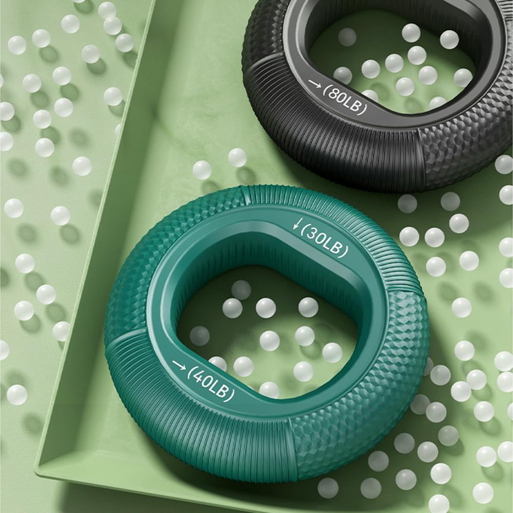 Hand Strengthener Grip 3 in 1 Rubber Circle Finger Wrist Exercise Squeezer 20 30 40 50 60 70 80 Pounds