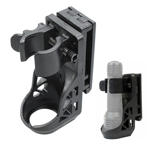 Tactical Flashlight Holster,Flashlight Holster for Belt, Flashlight Holder with Lever Side Lock System Rotatable Torch Holder Fit for 1"-1.55" Dia. Flashlight