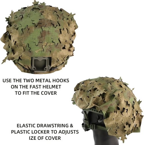 Tactical Helmet Cover Breathable Mesh Camo Camouflage Helmet Cover Great for Tactical Military Gear Combat Fast Helmet (FG)