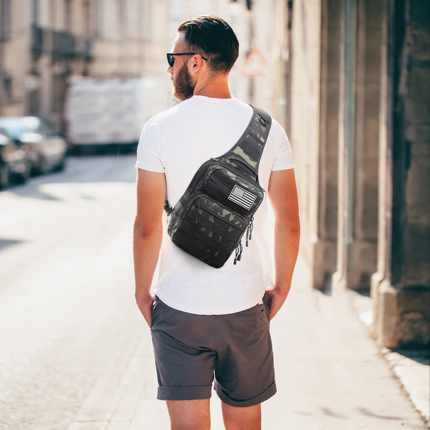 G4Free Tactical Sling Bag Backpack Military Rover Shoulder Sling Pack Molle EDC Small Crossbody Chest Pack