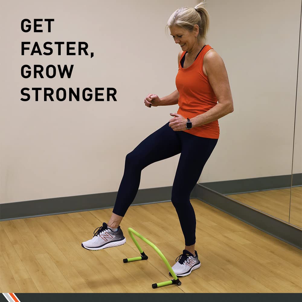 Body Sport Adjustable Athletic Speed Training Hurdles, Jumping & Speed Training Fitness Equipment, Hurdles for Track & Field, Basketball, Soccer & More, Set of 5