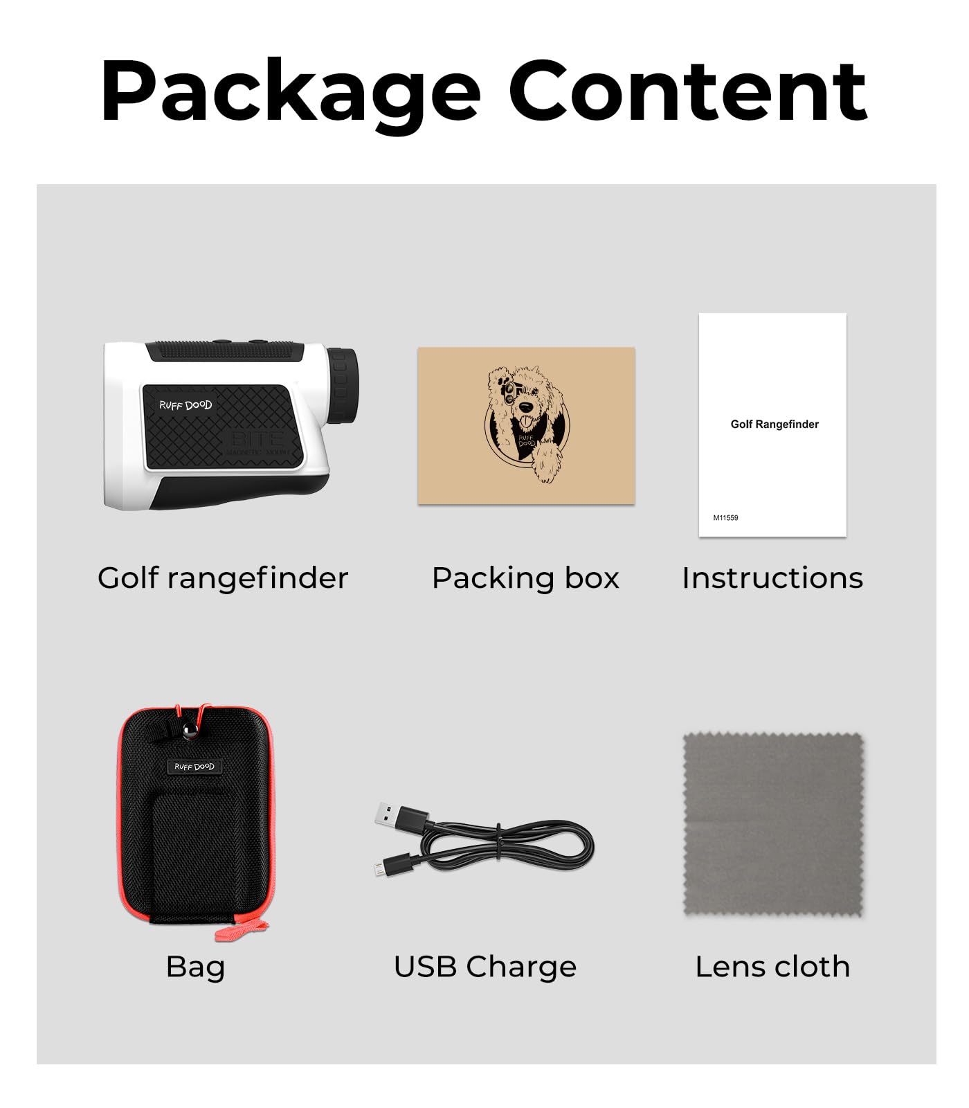 Golf Rangefinder with Magnetic - 1000 Yards Laser Range Finder with Slope Compensation & USB-C Rechargeable Battery for Golf