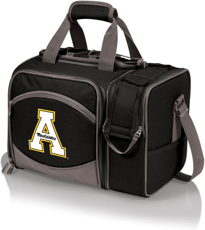 NCAA Malibu Cooler Picnic Basket - Insulated Tote with Complete Picnic Set