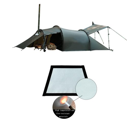 Hot Tent with Stove Jack for 1-2 Person Camping Tent Winter Tent 4 Season Tent Backpacking for Camping Hiking Hunting Fishing Waterproof Windproof + Hot Tent Stove Jack