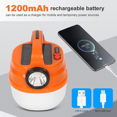 Camping Lights,Solar Powered&USB Charging Camping Tent Lantern,Power Outages, Home, Hiking, Water-Resistant, Black,Emergency Hanging Light for Hurricane (style1)