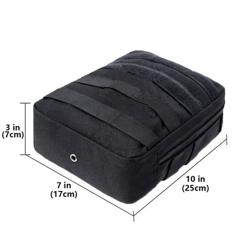 Tactical Molle Pouches Black Tactical Admin Pouch Compact EDC Utility Gadget Gear Pouch Military Carry Accessory (Black)