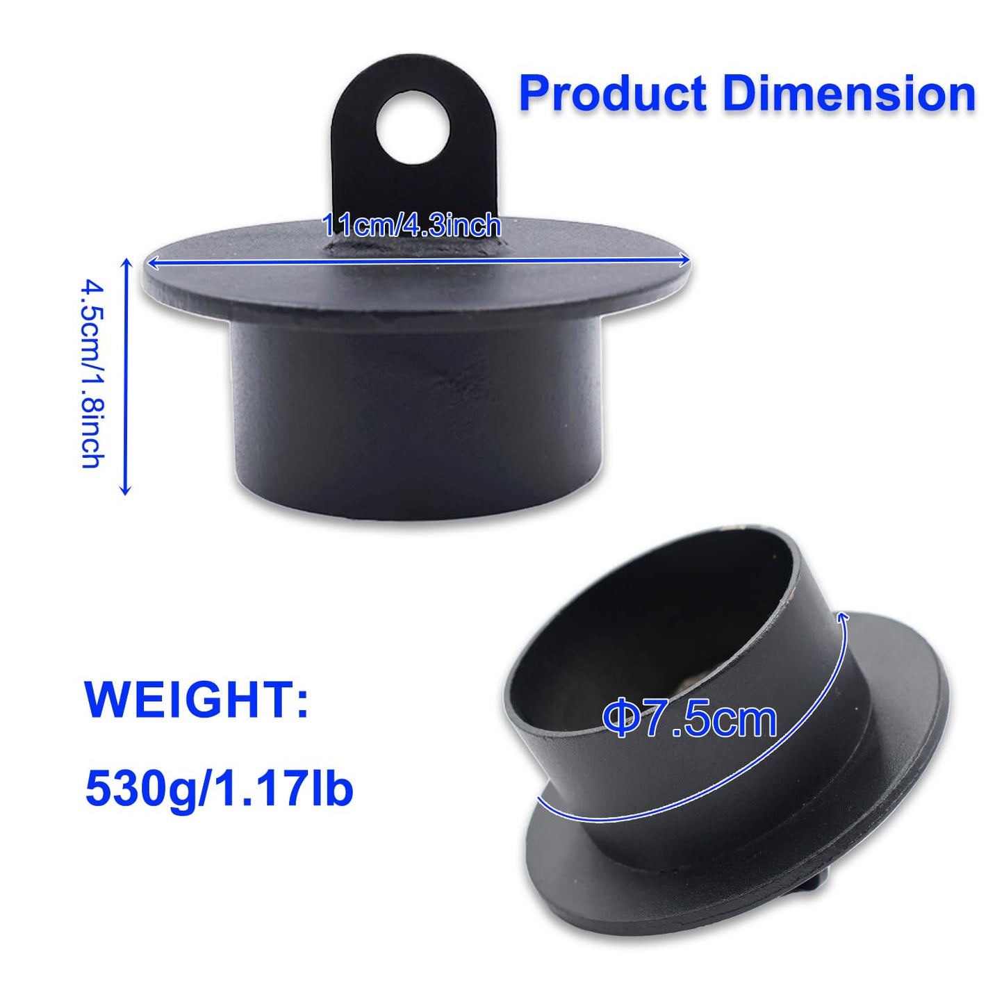 J Bryant Metal Pinch Grip with Carabiner, Round Pinch Block Grip for Rock Climbing Forearm Finger Strength Training, Home Gym Hand Pinching Power Strengthener Equipment