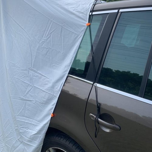 SUV Tent Van Camping Nomadic Camper Sleeping Take Shower or Change Clothes in Vehicle Water-Repellent and Lightweight Portable Bag Set up Size: L.W.H: 148x148x230 Centimeters (White)