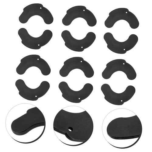 Yardenfun 6 Pairs Dumbbells Shockproof Pad Weight Grips Lifting Weights Workout Rack Squat Foam Pad Hip Thrust Pad Portable Gym Machine Non Dumbbells Jack Appendix Non-Slip Fitness Rubber